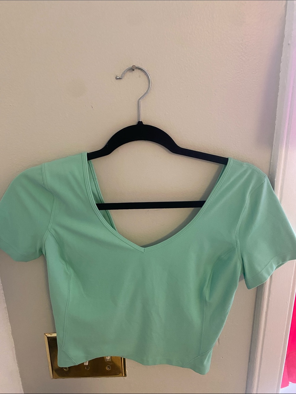 Women’s Short Sleeve V-Neck Top in Mint Green… active lululemon